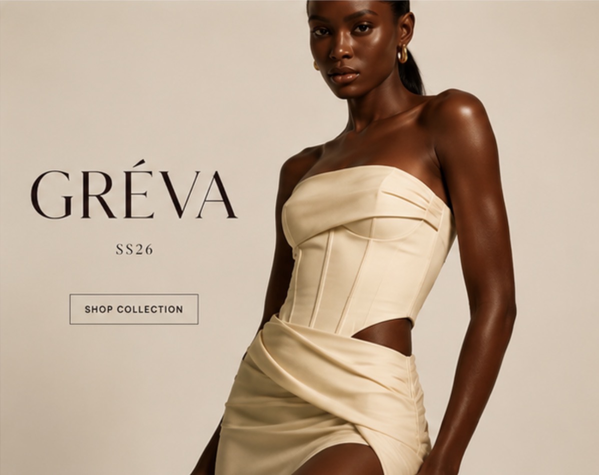 GRÉVA COUTURE SS26 campaign — ivory corset look